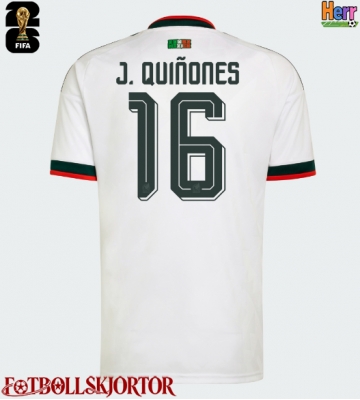 Mexiko Julian Quinones #16 Bortatröja VM 2026 Kortärmad